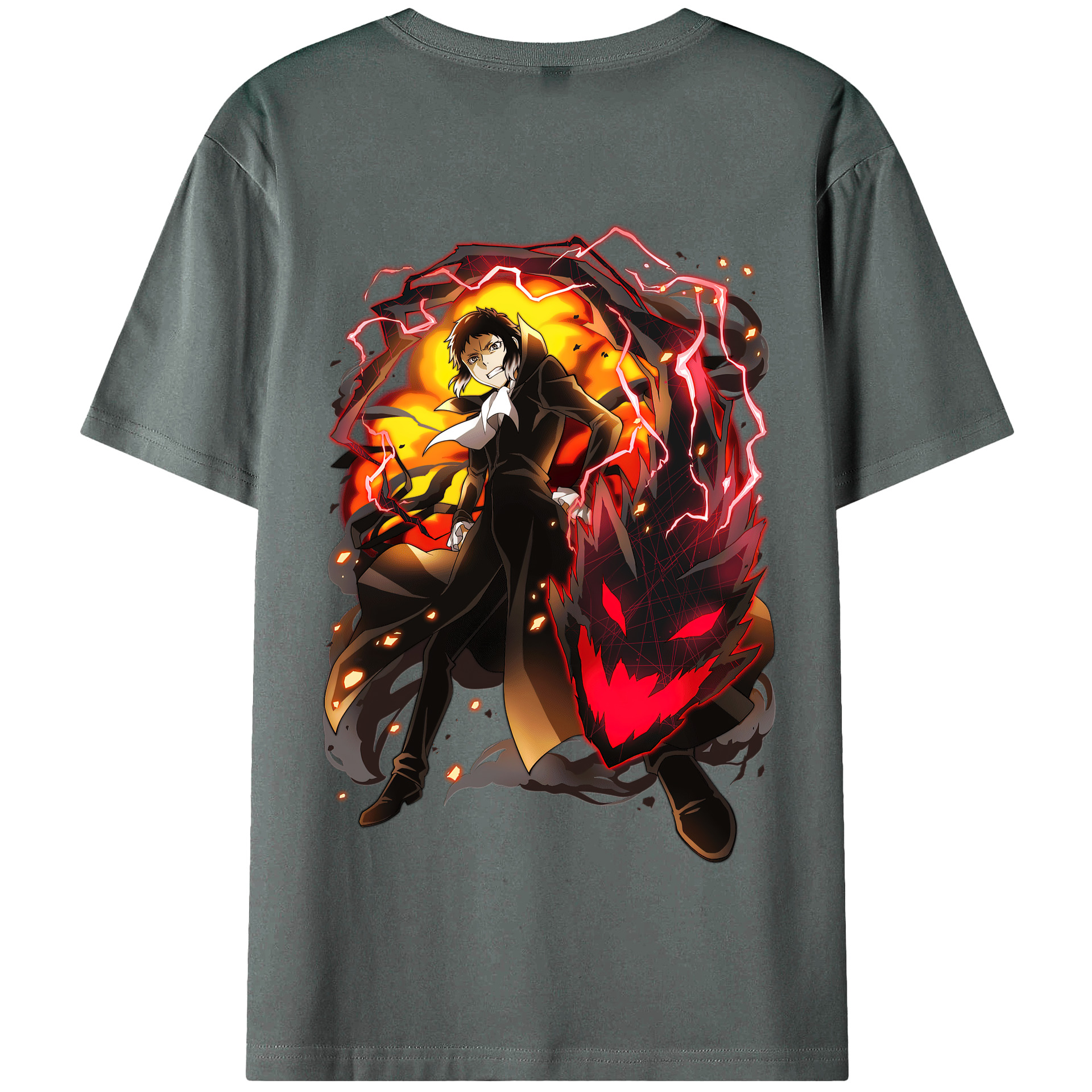 （画像用） 文豪ストレイドッグス Bungo Stray Dogs 綿100％半袖Tシャツ（背面プリント）